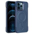 For iPhone 12 Pro Max Breaker Velvet MagSafe Magnetic TPU Phone Case(Sapphire Blue) - 1