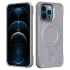 For iPhone 12 Pro Max Breaker Velvet MagSafe Magnetic TPU Phone Case(Grey) - 2