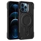 For iPhone 12 Pro Max Breaker Velvet MagSafe Magnetic TPU Phone Case(Black) - 1