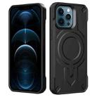 For iPhone 12 Pro Max Breaker Velvet MagSafe Magnetic TPU Phone Case(Black) - 2
