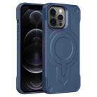 For iPhone 12 Pro Breaker Velvet MagSafe Magnetic TPU Phone Case(Sapphire Blue) - 1
