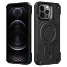 For iPhone 12 Pro Breaker Velvet MagSafe Magnetic TPU Phone Case(Black) - 2