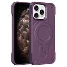 For iPhone 11 Pro Max Breaker Velvet MagSafe Magnetic TPU Phone Case(Dark Night Purple) - 1