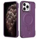 For iPhone 11 Pro Max Breaker Velvet MagSafe Magnetic TPU Phone Case(Dark Night Purple) - 2