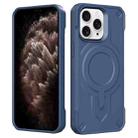 For iPhone 11 Pro Max Breaker Velvet MagSafe Magnetic TPU Phone Case(Sapphire Blue) - 2