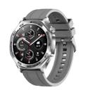 AK83 BT Call Smart Watch, Support Blood Pressure / Heart Rate / Sports Health Monitoring Fitness Tracker(Steel Grey Silicone) - 1