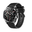 AK83 BT Call Smart Watch, Support Blood Pressure / Heart Rate / Sports Health Monitoring Fitness Tracker(Black Silicone) - 1