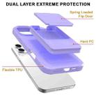 For iPhone 16 Pro Max Skin Feel TPU Hidden Mirror Card Bag Phone Case with Stand(Light Purple) - 3