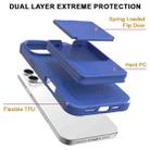 For iPhone 16 Pro Max Skin Feel TPU Hidden Mirror Card Bag Phone Case with Stand(Blue) - 3