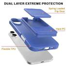 For iPhone 16 Skin Feel TPU Hidden Mirror Card Bag Phone Case with Stand(Blue) - 3
