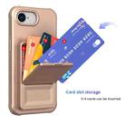 For iPhone 16e Skin Feel TPU Hidden Mirror Card Bag Phone Case with Stand(Pink) - 2