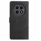 For OnePlus 13 Skin Feel Embossed Feather Leather Phone Case(Black) - 3