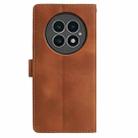 For OnePlus 13 Skin Feel Embossed Feather Leather Phone Case(Brown) - 3