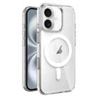 For iPhone 16 Plus AI Photo Button PC Hybrid TPU MagSafe Phone Case(Transparent) - 1