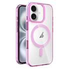 For iPhone 16 AI Photo Button PC Hybrid TPU MagSafe Phone Case(Rose Red) - 1