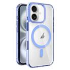 For iPhone 16 AI Photo Button PC Hybrid TPU MagSafe Phone Case(Dark Blue) - 1