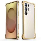 For Samsung Galaxy S25 Ultra 5G Metal Frame Buckle Cooling Phone Case(Gold) - 1