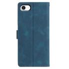 For iPhone 16e Triangles Embossed Leather Phone Case(Blue) - 3