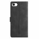 For iPhone 16e Triangles Embossed Leather Phone Case(Black) - 3
