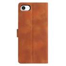 For iPhone 16e Triangles Embossed Leather Phone Case(Brown) - 3