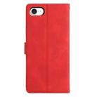 For iPhone 16e Triangles Embossed Leather Phone Case(Red) - 3
