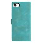 For iPhone 16e Triangles Embossed Leather Phone Case(Green) - 3