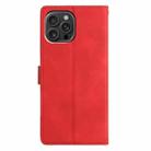 For iPhone 15 Pro Triangles Embossed Leather Phone Case(Red) - 3