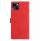 For iPhone 15 Plus Triangles Embossed Leather Phone Case(Red) - 3