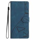 For iPhone 14 Triangles Embossed Leather Phone Case(Blue) - 2