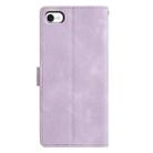 For iPhone 7 / 8 / SE 2022 Triangles Embossed Leather Phone Case(Purple) - 3