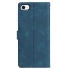 For iPhone 7 / 8 / SE 2022 Triangles Embossed Leather Phone Case(Blue) - 3