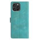 For iPhone 13 Pro Triangles Embossed Leather Phone Case(Green) - 3