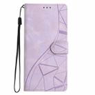 For iPhone 13 Triangles Embossed Leather Phone Case(Purple) - 2