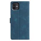 For iPhone 12 / 12 Pro Triangles Embossed Leather Phone Case(Blue) - 3