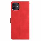 For iPhone 12 / 12 Pro Triangles Embossed Leather Phone Case(Red) - 3