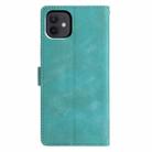 For iPhone 12 / 12 Pro Triangles Embossed Leather Phone Case(Green) - 3
