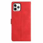 For iPhone 11 Pro Max Triangles Embossed Leather Phone Case(Red) - 3