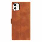 For iPhone 11 Triangles Embossed Leather Phone Case(Brown) - 3