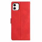 For iPhone 11 Triangles Embossed Leather Phone Case(Red) - 3