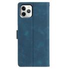 For iPhone 11 Pro Triangles Embossed Leather Phone Case(Blue) - 3