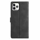 For iPhone 11 Pro Triangles Embossed Leather Phone Case(Black) - 3
