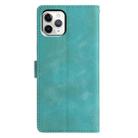 For iPhone 11 Pro Triangles Embossed Leather Phone Case(Green) - 3