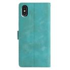 For iPhone X / XS Triangles Embossed Leather Phone Case(Green) - 3