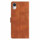 For iPhone XR Triangles Embossed Leather Phone Case(Brown) - 3