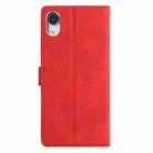 For iPhone XR Triangles Embossed Leather Phone Case(Red) - 3