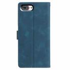 For iPhone 7 Plus / 8 Plus Triangles Embossed Leather Phone Case(Blue) - 3