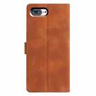 For iPhone 7 Plus / 8 Plus Triangles Embossed Leather Phone Case(Brown) - 3