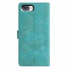 For iPhone 7 Plus / 8 Plus Triangles Embossed Leather Phone Case(Green) - 3