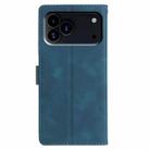 For iPhone 17 Pro Max Triangles Embossed Leather Phone Case(Blue) - 3