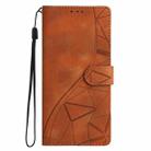 For iPhone 17 Pro Max Triangles Embossed Leather Phone Case(Brown) - 2